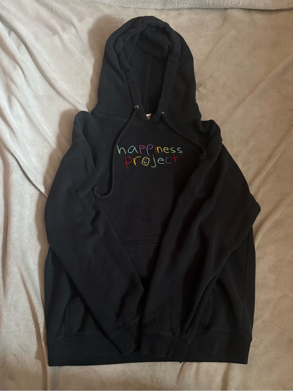 Happiness Project ‘Black’ Mens Hoodie